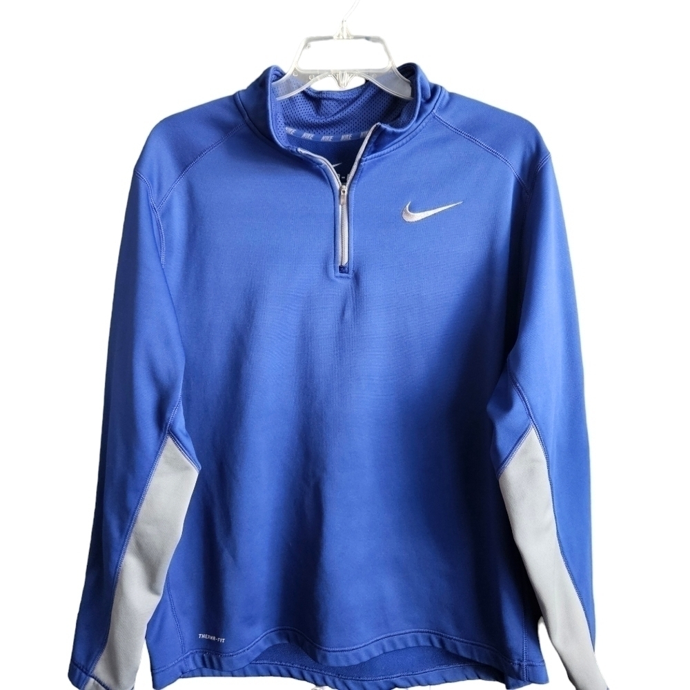 Nike Mens Therma-Fit Pullover Blue/Gray Sz‎ XXL